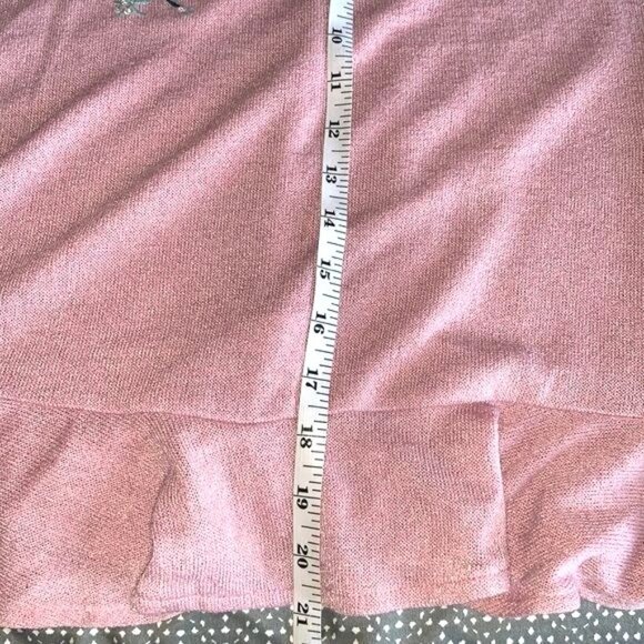 Lauren Conrad XS Pink Floral Embroidered Peplum 3/4 Sleeve Top With Back Tie Det - Picture 9 of 10